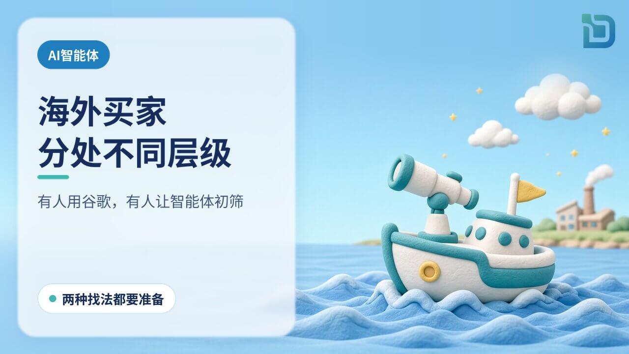 海外买家分布在不同层级：一架软陶望远镜放在船头，望向远处海岸上的小工厂