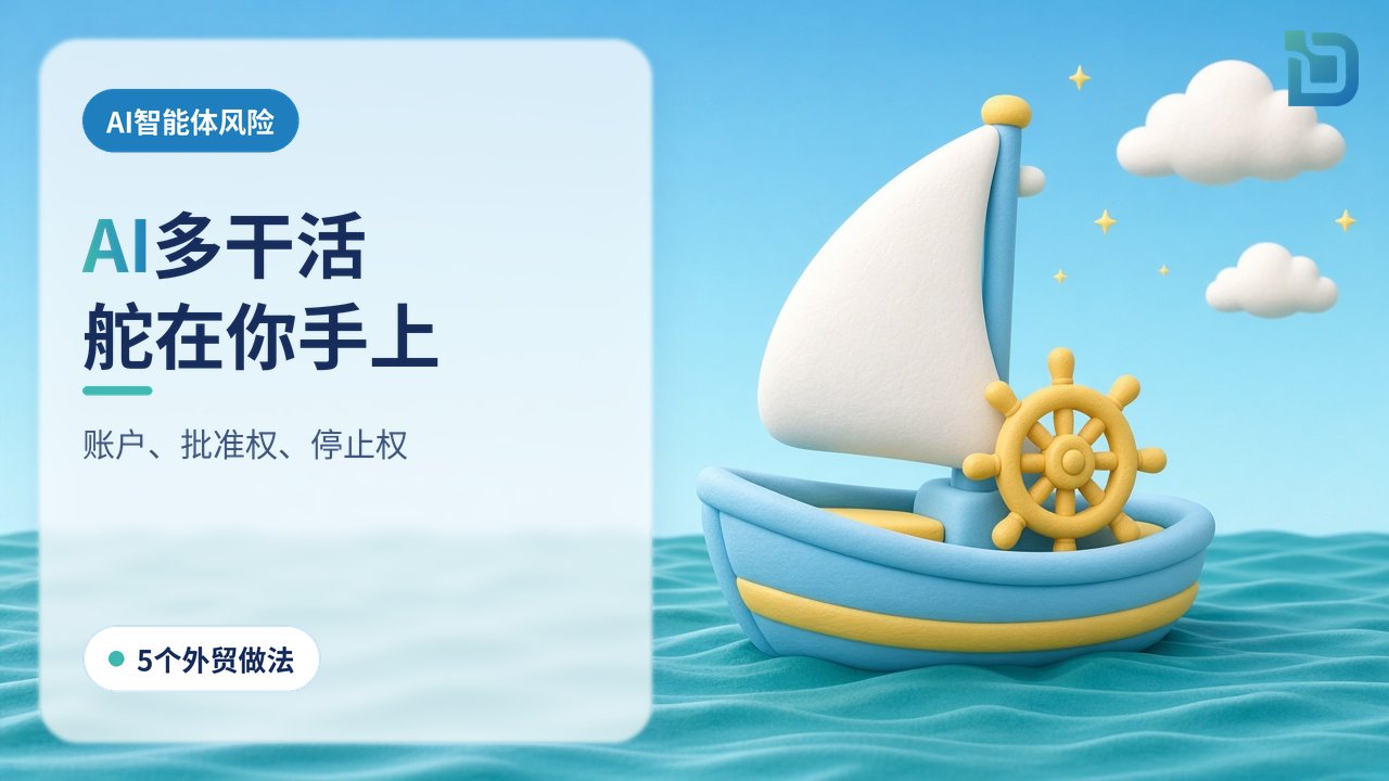 方向盘在自己手上：一艘软陶小帆船在平静水面上，甲板上有一个大舵轮