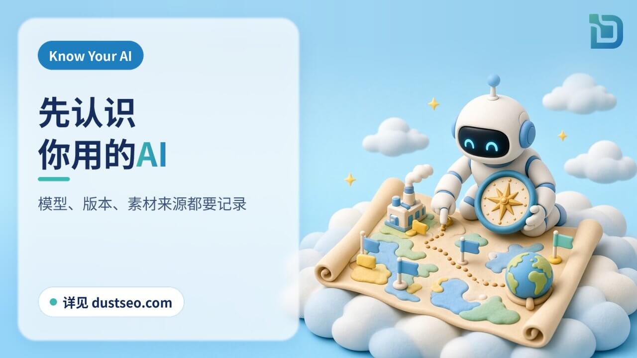 Know Your AI：白色小机器人拿着指南针，沿地图上从工厂到地球仪的路线追踪