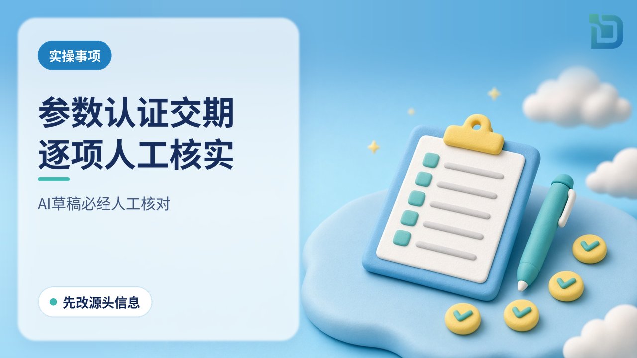 人工核实每一项:软陶检查表夹板旁边放着一支笔和几颗勾选标记