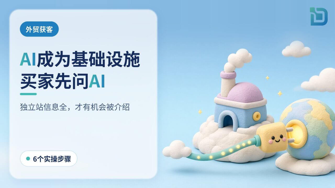 AI成为基础设施:海外买家找供应商的方式在改变。一个软陶插头把小工厂和地球仪连接起来