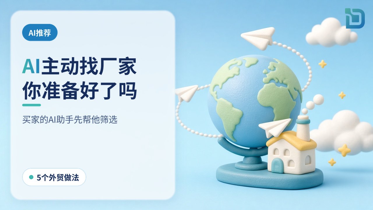 AI助手主动为买家找供应商:软陶地球仪旁几只纸飞机绕着飞,其中一只落在一间小工厂上
