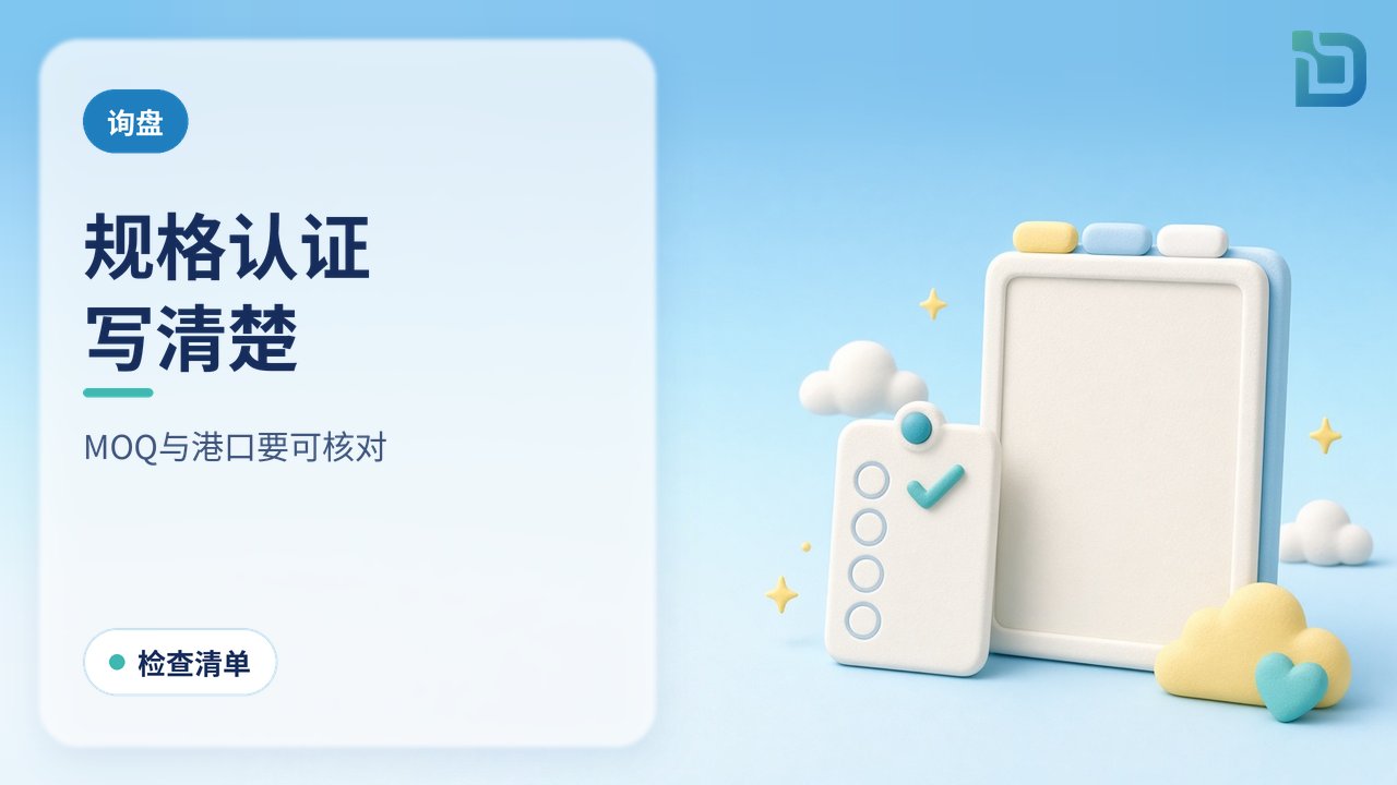 询盘质量清单：软陶产品卡与勾选板并排
