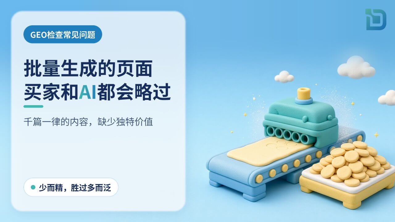 批量生成的页面,买家和AI都会略过:传送带上的模具压出一排一模一样的饼干