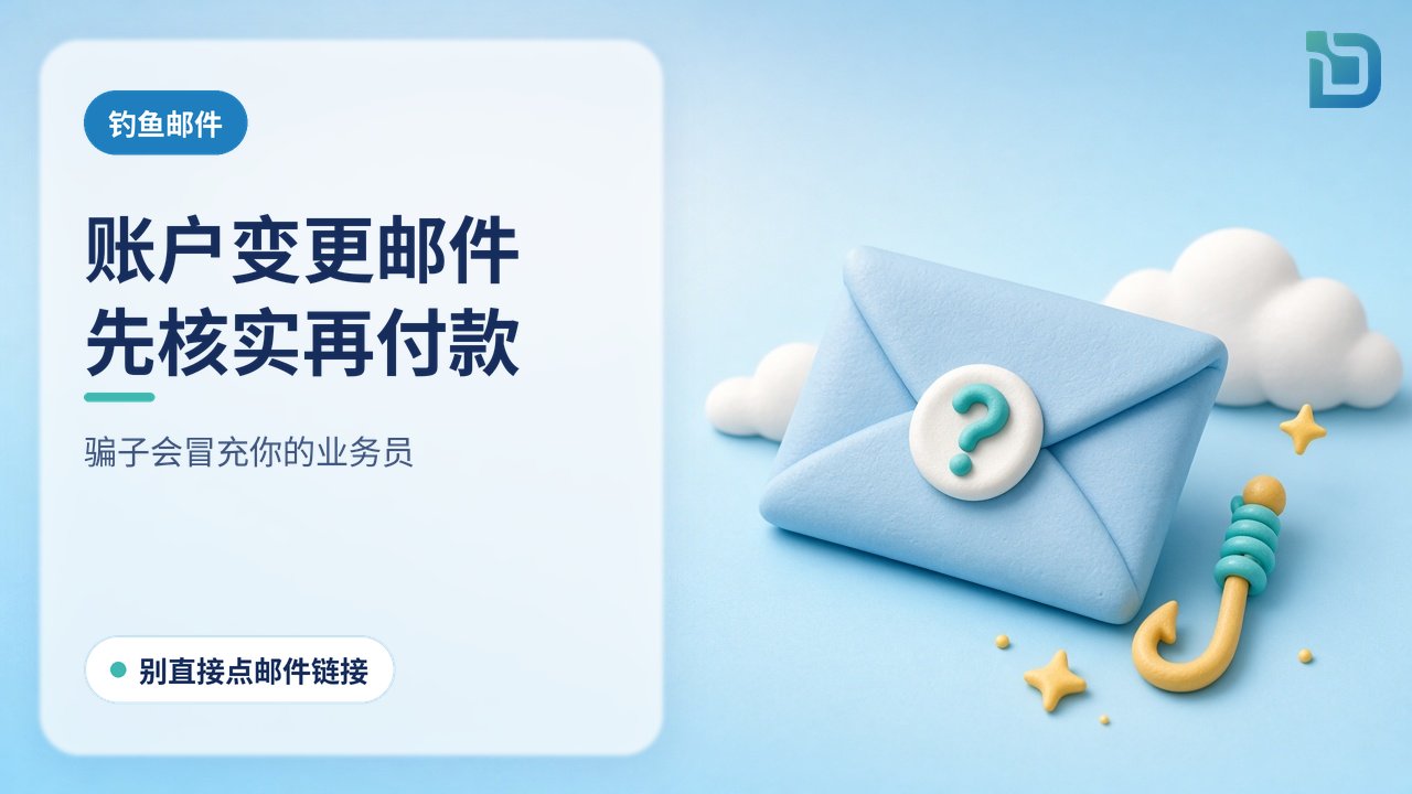 一封邮件,先核实再打开:一个软陶信封上贴着一个问号贴纸,旁边放着一个软陶小鱼钩